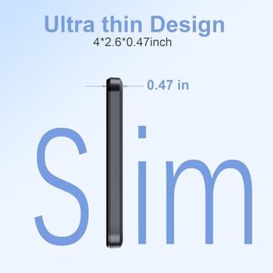 Magnetic Power Bank 5000mAh, Magnetic Portable Charger with Type-C Cable, Slim MagSafe Battery Pack, Magnetic Battery Pack for iPhone 16/15/14/13/12 - Image 6