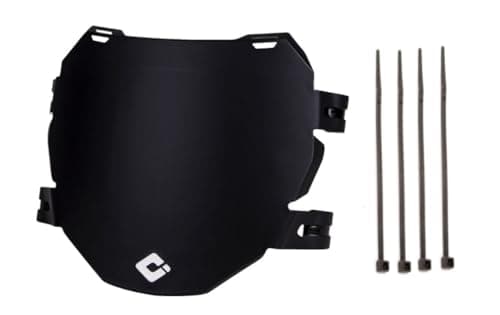 Choose Your Color Red, Blue, Graphite, Black for ODI Number Plate with Zip Tie Installation Kit for Downhill Mountain Bikes & E Bikes (Black)
