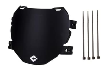 Choose Your Color Red, Blue, Graphite, Black for ODI Number Plate with Zip Tie Installation Kit for Downhill Mountain Bikes & E Bikes (Black)