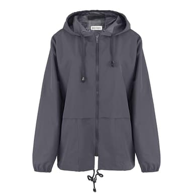 PESION Women's Rain Jacket Lightweight Hooded Windbreaker Waterproof Jackets with Pockets Medium - Image 4