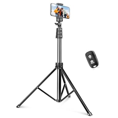 SENSYNE 72" Phone Tripod, Extendable Cell Phone Tripod Stand, Selfie Stick Tripod with Wireless Remote and Phone Holder, Compatible with iPhone Android Phone, Camera - Image 1