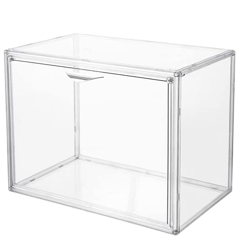 Attelite Clear Acrylic Display Case,Display Storage Box Countertop with Magnetic Door,Stackable Dustproof Protection Showcase for Action Figures,Collectibles - Image 1