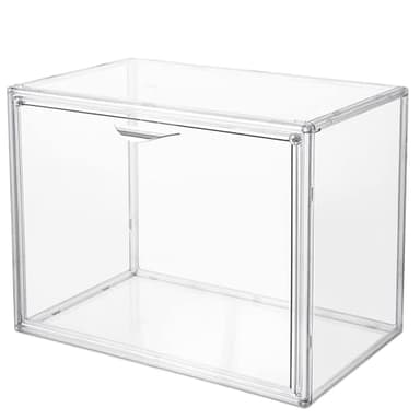 Attelite Clear Acrylic Display Case,Display Storage Box Countertop with Magnetic Door,Stackable Dustproof Protection Showcase for Action Figures,Collectibles - Image 1