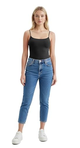 Emmalise Women's Basic Plus Size Long Camisole Cami Top Value Combo - 3Pk - Black, 3XL - Image 4