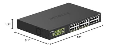 NETGEAR 24-Port PoE+ Gigabit Ethernet Unmanaged Essentials Switch (GS324P) - with 16 x PoE+ @ 190W, Desktop or Rackmount - Image 7