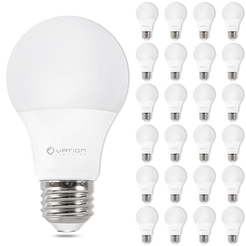 VATION LIGHTING 24 Pack A19 LED Light Bulb Daylight 5000K LED Bulbs, 60 Watt Equivalent, Efficient 8.5 Watt, 800 Lumens, E26 Medium Base, Non-Dimmable, ETL/UL Listed - Image 1