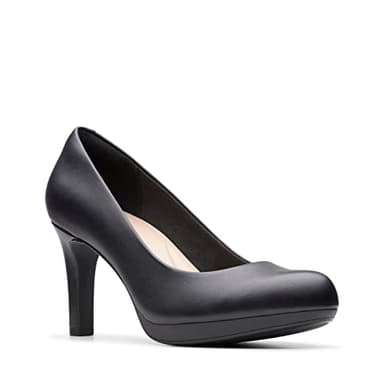 Clarks Women's Adriel Viola Dress Pump, Black Leather, 6.5 - Image 5