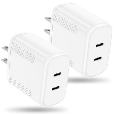 40W Total Dual USB C Charger,2-Port 20W Fast USB C Power Adapter Wall Charger Plug Type C Charging Block for Laptop Computer & Tablets/Phones iPhone 16/15/14/13/,(20W Per Port / 40W Combined) - Image 1