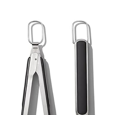OXO Good Grips Grilling Tools, 3pc Set-Tongs, Turner Rest, Black - Image 7