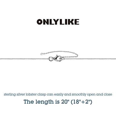 ONLYLIKE Heart Pendant Necklace Gifts for Wife, Engraved 'I LOVE YOU' 2 Carat Moissanite Necklace, Anniversary Eternity Jewelry Present, Birthday Gifts for Women - Image 8