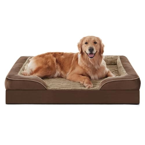 FURTIME Orthopedic Bed for Large Dogs, XL Washable Dog Beds Large Sized Dog, Comfy Supportive Foam Pet Couch Bed with Removable Washable Cover, Waterproof Extra Large Sofa Bed Foam and Nonskid Bottom - Image 1
