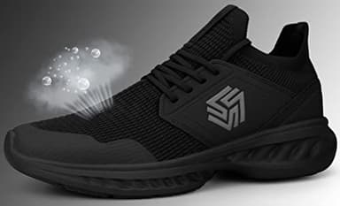 Giniros Mens Slip On Walking Shoes Non Slip Running Shoes Breathable Workout Shoes Lightweight Gym Sneakers All Black Size 10.5 - Image 7