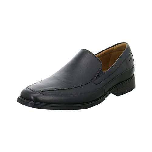 Clarks mens Tilden Free loafers shoes, Black Leather, 9 Wide US - Image 1