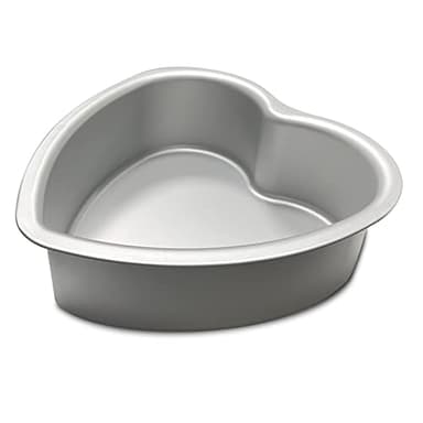 kefyixc Heart-shaped cake pan, heart-shaped cake tin, aluminum, 3-inch deep, 8-inch heart-shaped, for weddings, parties, family and other occasions cake (8 x 3 Inch) - Image 1