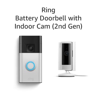 Ring Battery Doorbell with Ring Indoor Cam 2nd Gen (White) - Image 7