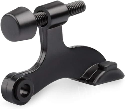 HOMOTEK 36 Pack Hinge Pin Black Door Stopper,Adjustable Deluxe Heavy Duty Door Stopper 2-1/2"x1-3/4”,with Black Rubber Bumper Tips - Image 1