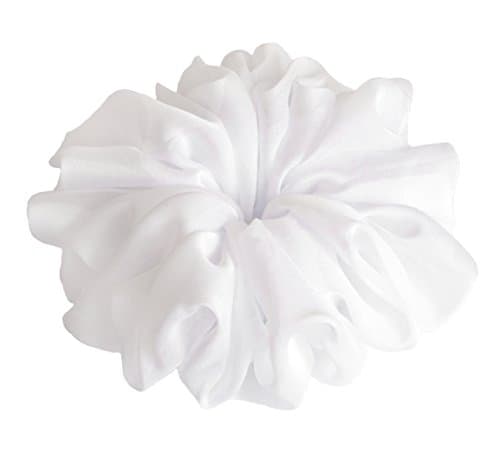38 Colors Available, Big Scrunchies for Hair, Soft Cheer Chiffon large Ponytail Holder, Cute Birthday Gift for Women Girl Teen, Holiday Accessory (Bright White) - Image 1