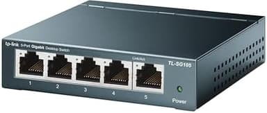 TP-Link TL-SG105, 5 Port Gigabit Unmanaged Ethernet Switch, Network Hub, Ethernet Splitter, Plug & Play, Fanless Metal Design, Shielded Ports, Traffic Optimization,Navy Blue - Image 3