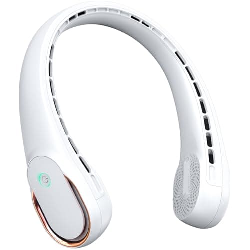 FrSara Neck Fan, Portable Personal Fan Strong Wind, 5200mAh, Air Volume,360° Cooling, No Hair Twisting, Air Volume On 2 Sides, Non-Slip, Quick Charge, Long Use Time, Birthday Gift for Women, Dad, Men - Image 1