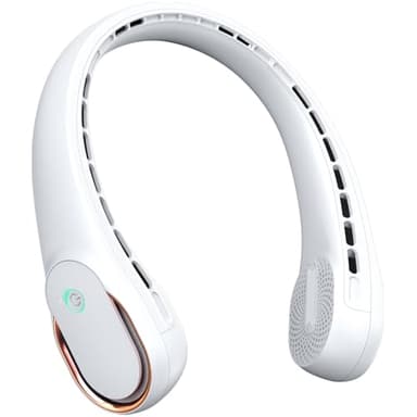 FrSara Neck Fan, Portable Personal Fan Strong Wind, 5200mAh, Air Volume,360° Cooling, No Hair Twisting, Air Volume On 2 Sides, Non-Slip, Quick Charge, Long Use Time, Birthday Gift for Women, Dad, Men - Image 1