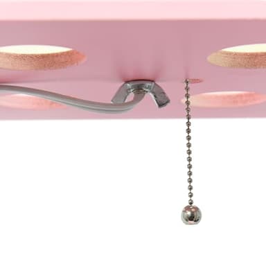 Simple Designs LF1014-LPK Etagere Organizer Storage Shelf Linen Shade Floor Lamp, Light Pink - Image 7