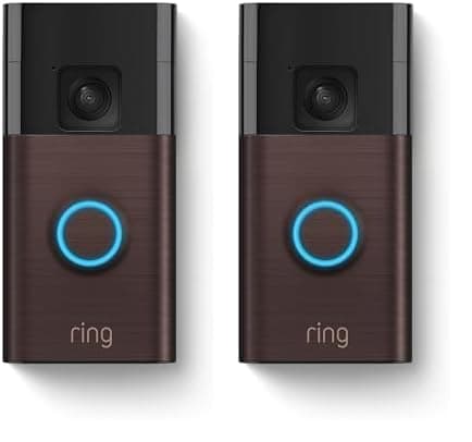 Ring Battery Doorbell — Now with 66% more coverage, Head-to-Toe Video, Live View with Two-Way Talk, and Motion Detection & Alerts (2024 release), | 2-pack | Venetian Bronze - Image 1
