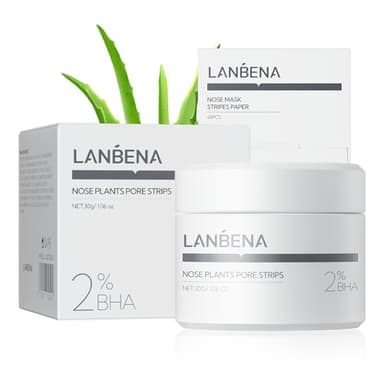 LANBENA 2.0 Blackhead Remover, Nose Plants Pore Strips Deep Cleansing Peel off Mask with Salicylic Acid, Amazonian White Clay, 60Pcs Nose Strips Black Heads Remover from Face - Image 1