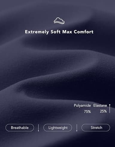 SANTINY Women's 9" High Waisted Bermuda Shorts with 4 Pockets Knee Length Long Shorts for Women Workout Athletic Casual(Purplish Blue_XXXL) - Image 5