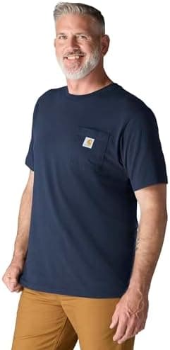 Carhartt Mens Loose Fit Heavyweight Short-Sleeve Pocket T-Shirt (Also Available in Big & Tall - Image 3