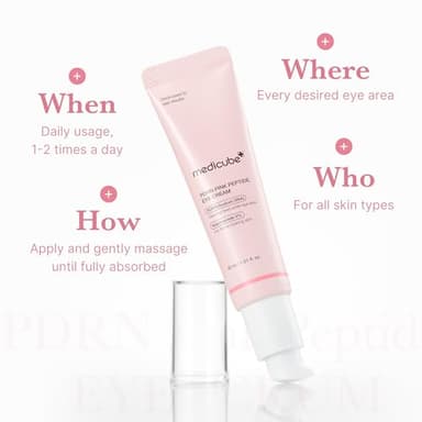 medicube Salmon DNA PDRN Pink Peptide Eye Serum with Niacinamide and 99% Purity Retinol for Fine Lines, Uneven Skin Tone, Korean Skin Care 1.01fl.oz - Image 6
