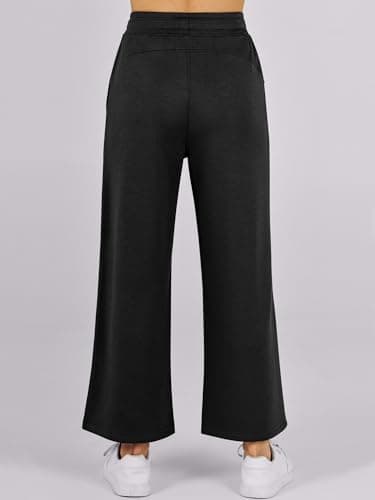 ANRABESS Women 2 Piece Lounge Sets Summer Travel Sweat Outfits Short Sleeve Wide Leg Casual Matching Tracksuits Clothes Black XX-Large - Image 7