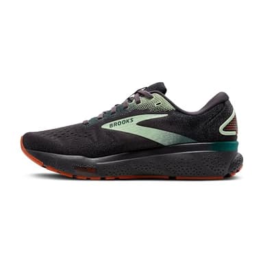 Brooks Men’s Ghost 16 Neutral Running Shoe - Blackened Pearl/June Bug/Green - 10.5 Medium - Image 5