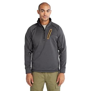 Timberland PRO Men's Reaxion 1/4-Zip Fleece, Charcoal Heather, X-Large - Image 1