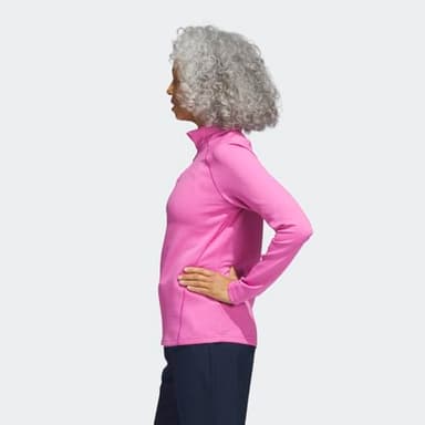 adidas Women's Standard Quarter Zip Pullover, Lucid Fuchsia, Medium - Image 4