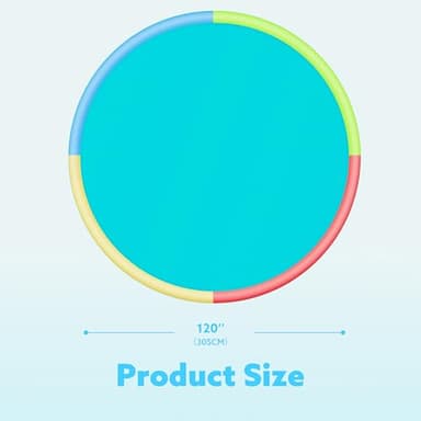 SLOOSH Non-Slip Splash Pad Sprinkler - Outdoor Water Play Toys Backyard Fountain Mat for Toddlers Kids Dogs, Thickened Sprinkler Outside Pool Party Durable for Girls Boys Pets (120in, Multicolor) - Image 6