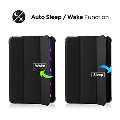 ProCase Smart Case for iPad mini 7 A17 Pro 2024/iPad Mini 6 2021 8.3 Inch iPad mini 7th/6th Gen Case, Hard Back Cover for iPad mini 8.3" 7th Gen A2995/A2996/A2993/6th Gen A2567 A2568 A2569 -Black - Image 8