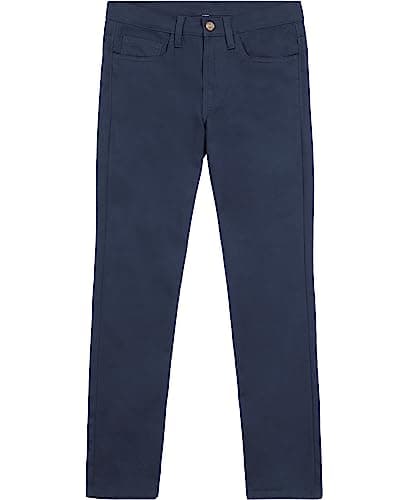 Nautica Big Boys School Uniform 5 Pocket Flat Front Pant, Navy, 14 - Image 1