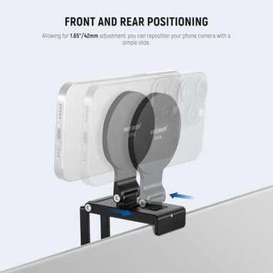 NEEWER Continuity Camera Mount for Desktop Monitor, Magnetic Tri Fold Desk Phone Webcam Holder with Arca Type Base, Compatible with MagSafe iPhone iMac Apple TV 4K Desktop Mac Laptop Samsung, SP08 - Image 5