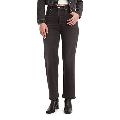 Levi's Women's Ribcage Straight Ankle Jeans, (New) Black Rinse, 32 - Image 1