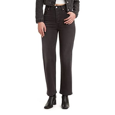 Levi's Women's Ribcage Straight Ankle Jeans, (New) Black Rinse, 32 - Image 1