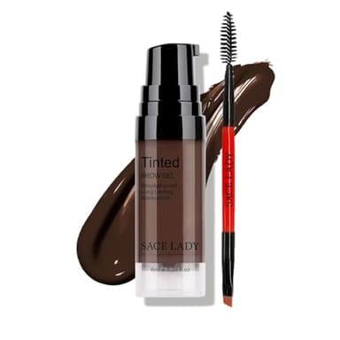 SACE LADY 3D Eyebrow Gel Long Lasting 24 Hours Waterproof Smudge-proof Brow Cream Makeup Kit (02 DARK BROWN, 0.2Fl Oz) - Image 1