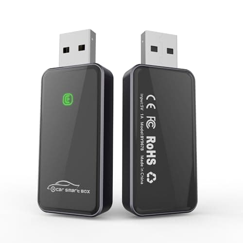 Wireless Carplay Adapter Converts Wired to Wireless Carplay Dongle for Wireless Control Plug & Play Carplay Fit for iPhone 6 or Above & Apple iPhone iOS 10+ Black (Carplay) - Image 1