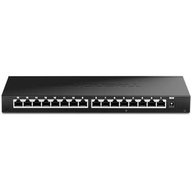 TRENDnet 16-Port Unmanaged 2.5G Desktop Network Ethernet Switch, TEG-S3160, 16 x 2.5Gb RJ-45 Ports, 80Gbps Switching Capacity, Ethernet Splitter, NDAA & TAA Compliant, Lifetime Protection, Black - Image 1