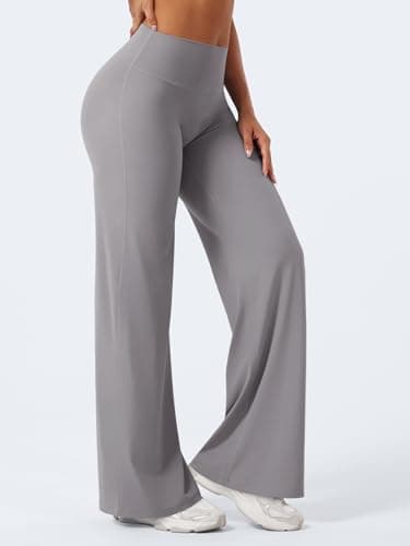 YEOREO Workout Leggings Womens No Front Seam Straight Leggings 31.5" High Waist Buttery Eddiy Gym Yoga Pants Gray XS - Image 6