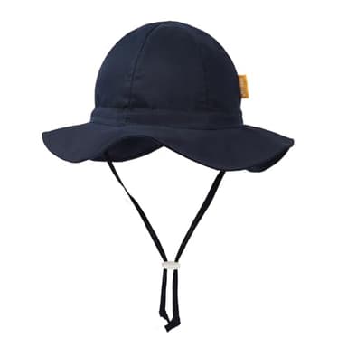 Baby Girl Sun Hat with UPF 50+ Outdoor Adjustable Toddler Beach Hat with Wide Brim Bucket Hats for Kids 6-24 Months Navy - Image 3