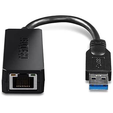 TRENDnet USB 3.0 to Gigabit Ethernet Adapter, Full Duplex 2Gbps Ethernet Speeds, Up to 1Gbps, USB to Gigabit Ethernet Adapter, USB-A, Windows Compatible, USB Powered, Black, TU3-ETG - Image 1
