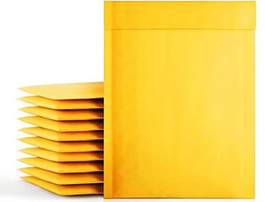 packbabol Kraft Bubble Mailers 6x10 Inch 50 Pcs,Small Self-Sealing Mail Shipping Bags,Yellow Padded Envelopes #0 - Image 1