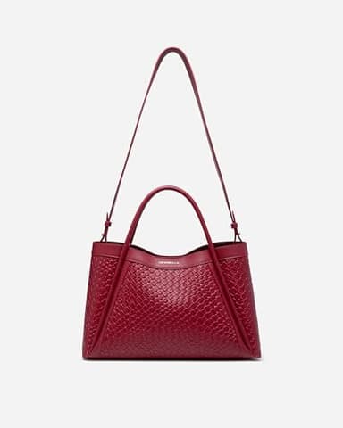 NEWBELLA Tote Bag for Women Purse Top Handle Handbags (Red, for 13 inch laptop) - Image 4