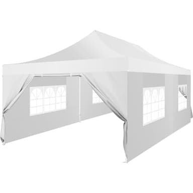 COBIZI 13x26 Pop Up Canopy with 6 Sidewall,Heavy Duty Canopy UPF 50+ All Season Wind Waterproof Commercial Outdoor Wedding Party Tents for Parties Canopy Gazebo with Roller Bag(13 x 26 ft White) - Image 8