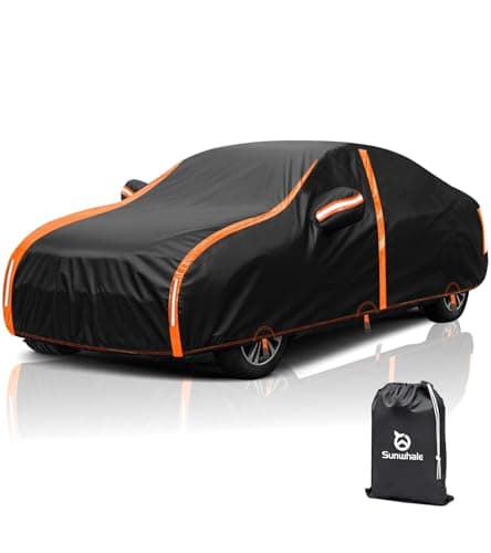 Sunwhale Car Cover Waterproof All Weather for Automobiles Winter Snowproof Rain UV Protection Heavy Duty Outdoor Sedan Car Cover & Car Snow Cover Universal Fit for Sedan Length Up to 194’’ - Image 1